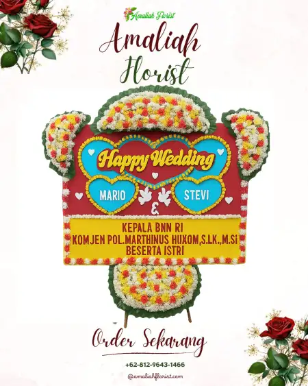 Papan Bunga Pernikahan Kota Karang Raya
